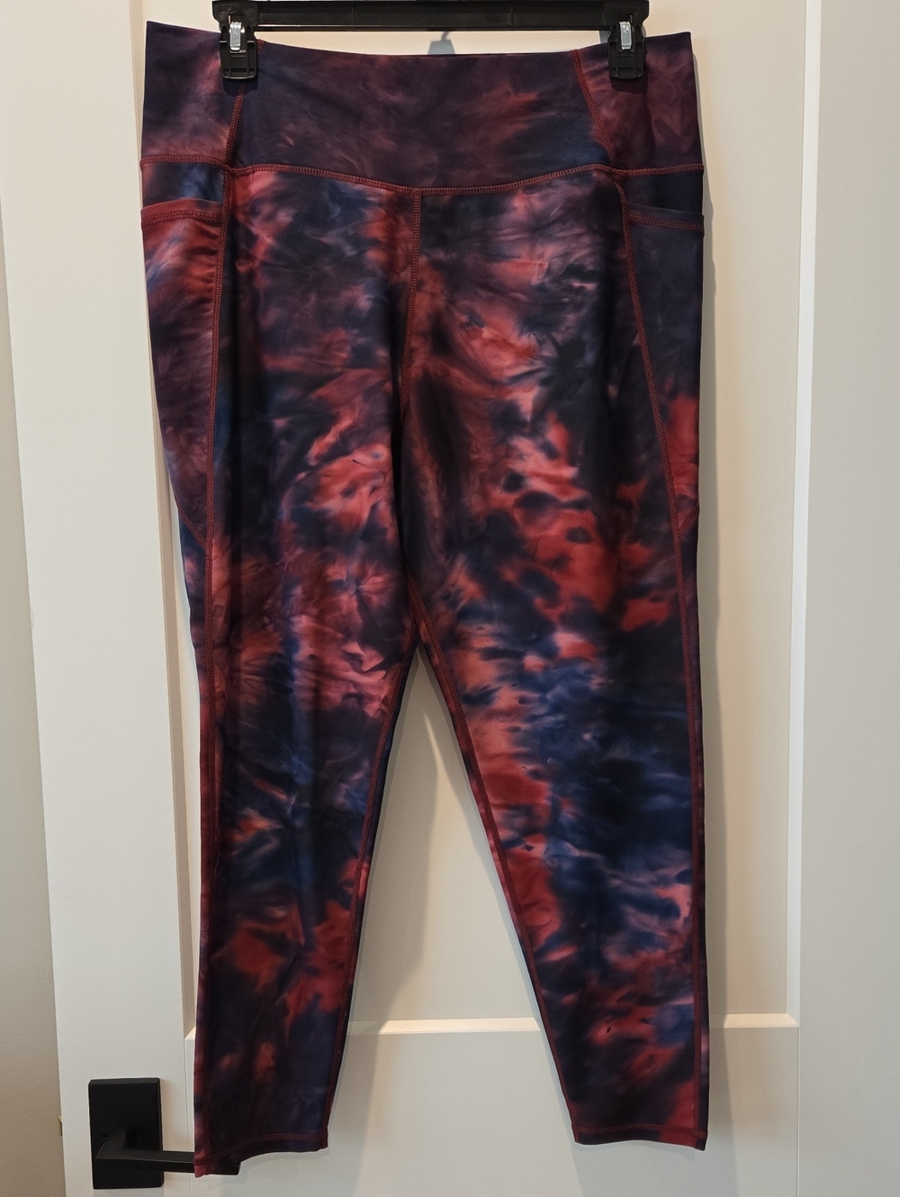 Kinesis Tie-Dye Active Leggings - Navy & Rust